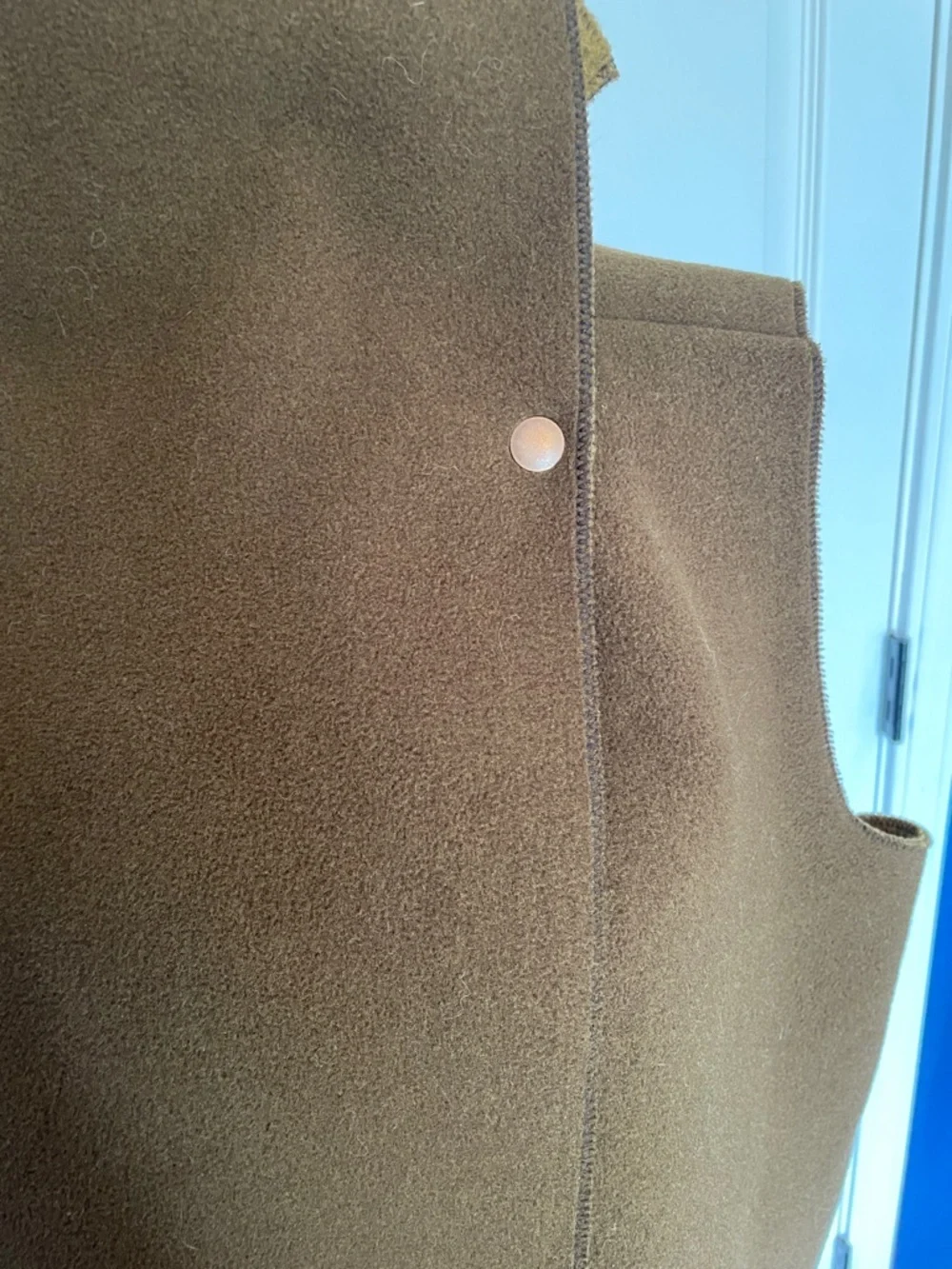 Oho Bainbridge Island Brown Sleeveless Fleece Vest‎ Artisan Made Washington
